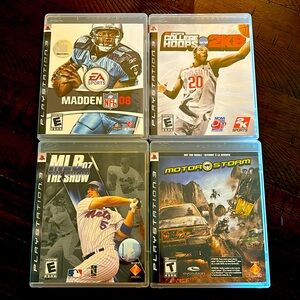 PlayStation 3 games- 4 Games- Madden, MLB The Show, College Hoops, Motor Storm